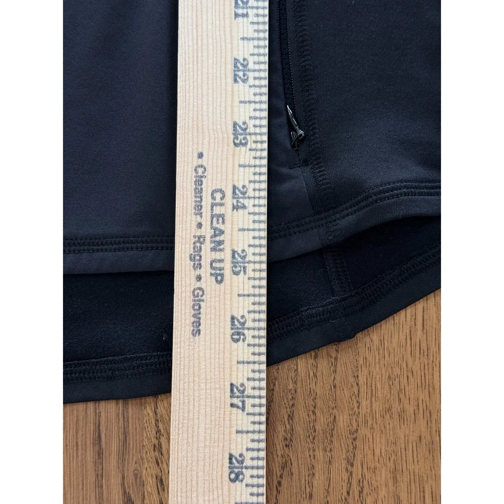 Athleta Womens Large Black 1/2 Zip Pullover Athletic Top Thumbholes Running - Picture 11 of 11